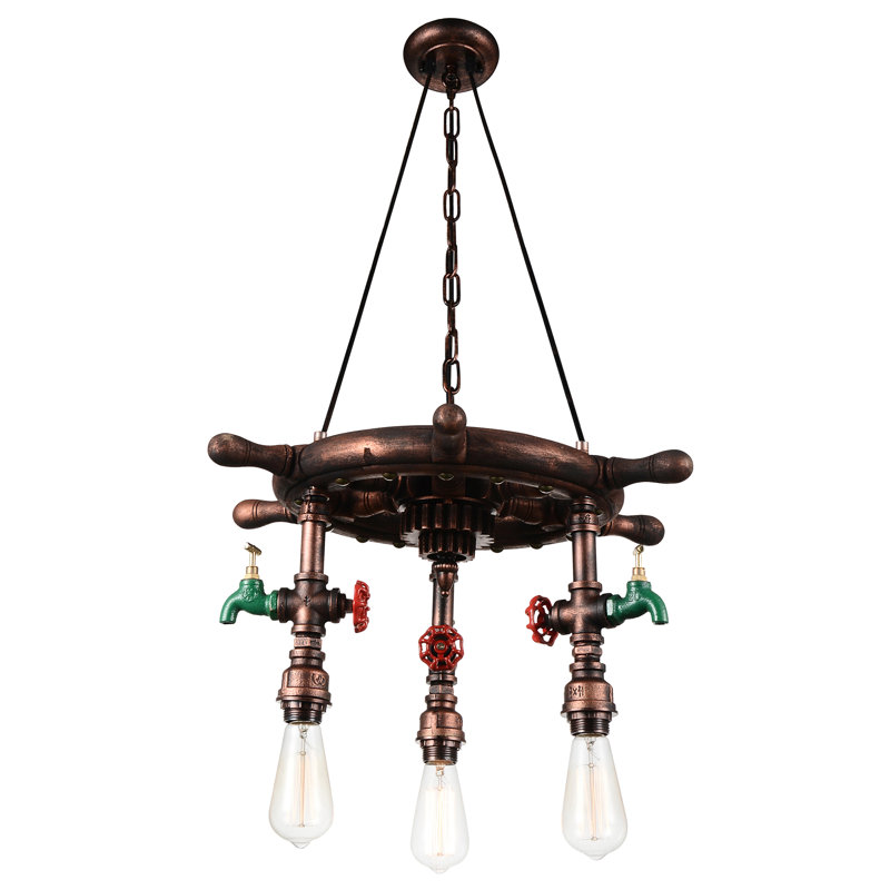 Mekhi 3 - Light Dimmable Geometric Chandelier