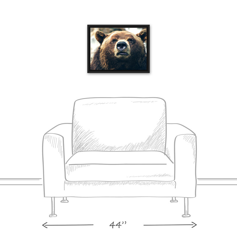 «Grizzly Bear», reproduction sur toile, H 13,75 po x l 17,75 po x P 1,75 po
