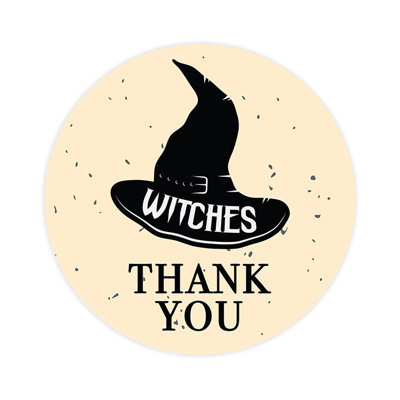 «Thank You Witches Hat», autocollants d'Halloween heureux