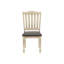 Chaise de salle à manger rembourrée de 2, gris antique, hauteur de l'ensemble de 21 po, 2 chaises grises pratiques, revêtement en bois massif