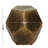 Alluring Textured Side Table - Hexagonal & Aluminum Allure Exquisite Glamorous Shape Frame
