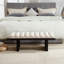Banc rembourré en bois massif, banc rembourré colonne 45,75 po de large-1007066666-1007066664