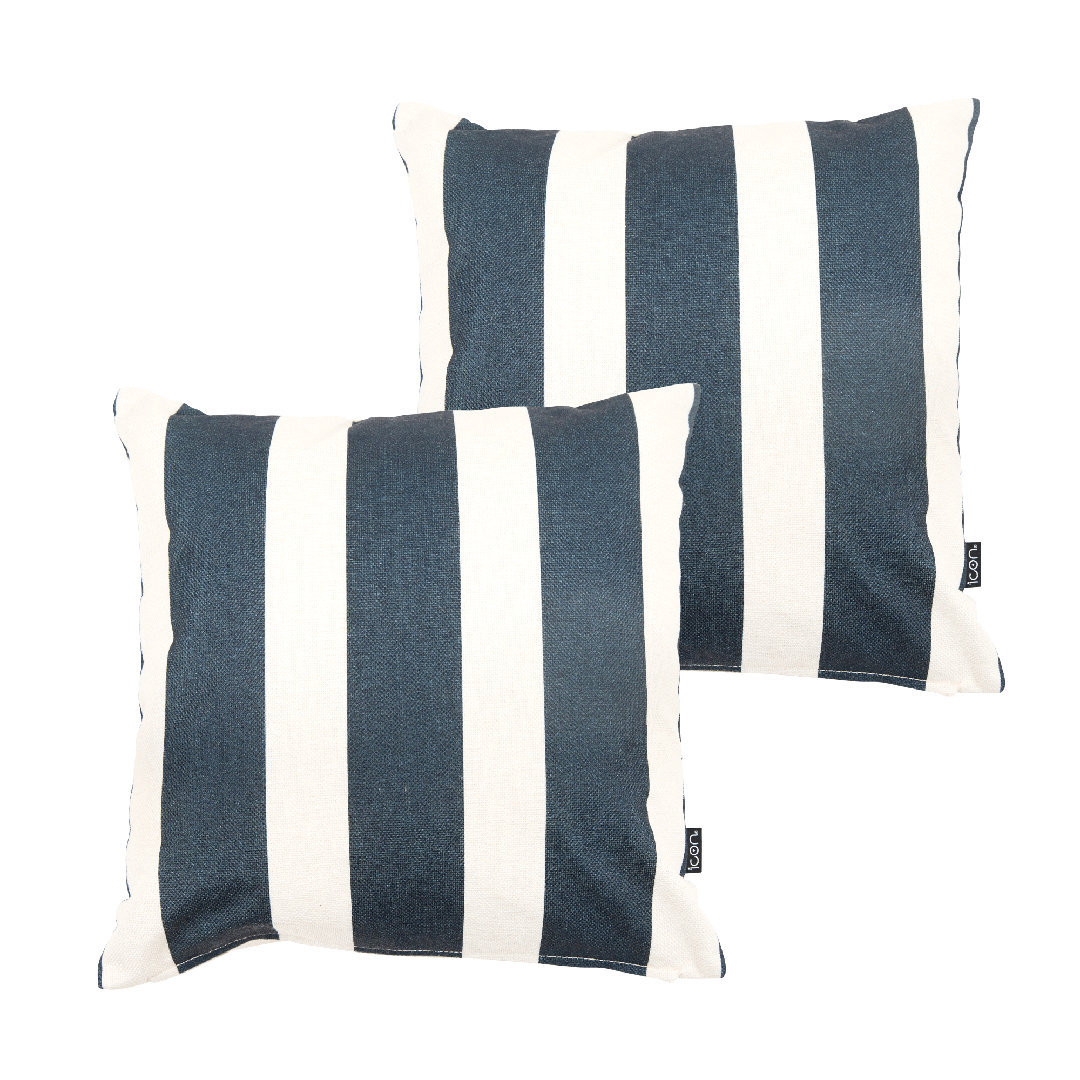 Bean Bag Bazaar Deck Stripe and Leopard Print Indoor-Outdoor Cushion