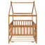 Lit simple en bois avec lit gigogne, conception fantaisiste pour enfants, spacieux et durable-129862274-129862275