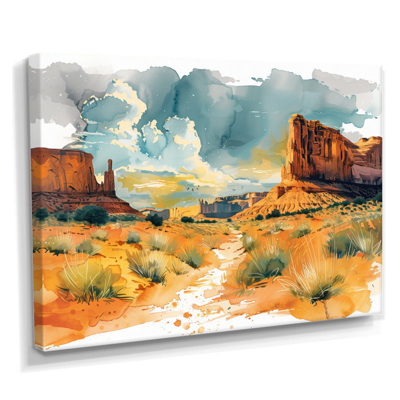 Marthella - Canyon, art mural sur toile, H 30 po x l 40 po x P 1,5 po, Toile tendue