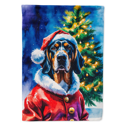 Chocolate Poodle Christmas House Flag