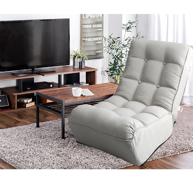 Chaise de plancher inclinable multifonctionnelle pour économiser de l'espace - chaise confortable à 4 compartiments, dossier réglable pliable