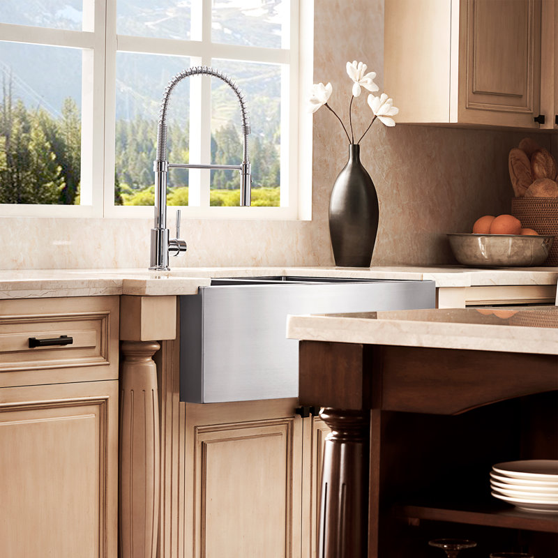 Sierra Pull Down Single Handle Kitchen Faucet with Side Spray and Accessories, Chrome