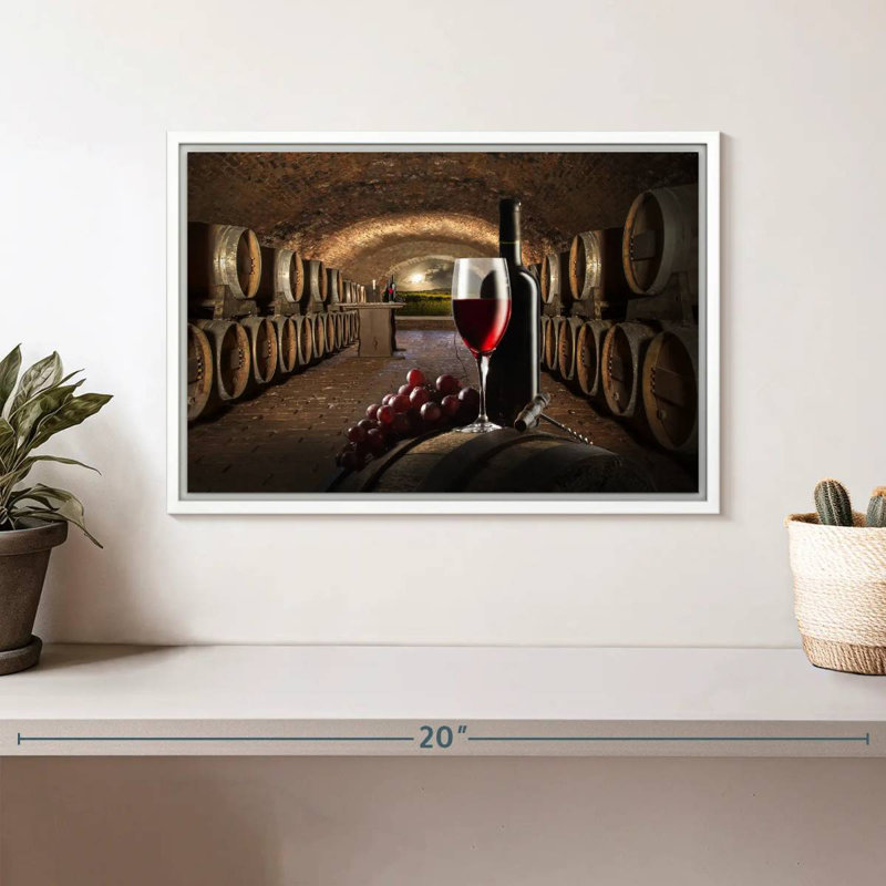 Winery, Cadre flottant blanc, 13 po x 9 po