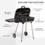 Barbecue portatif au charbon de bois 21 po avec tablette inférieure - Roues et évents réglables pour barbecue, cour, pique-nique et aventure