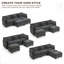 239cm Ultra-Soft Sofa with 2 Ottoman-623795033