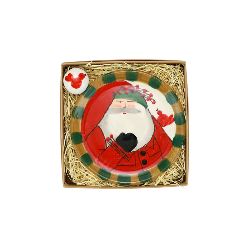 Old St. Nick Handmade Earthenware Appetizer Plate