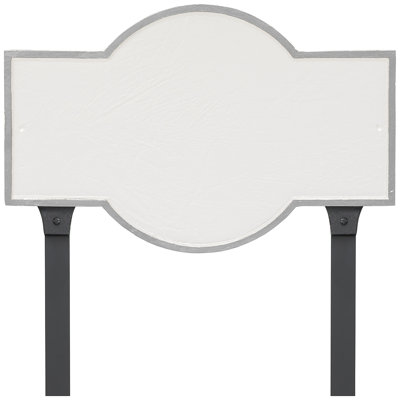 Plaque d'adresse rectangulaire avec piquets Canterbury