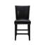Fauteuil en polyuréthane rembourré à hauteur de comptoir de 2 pièces avec repose-pieds chromé-694464554