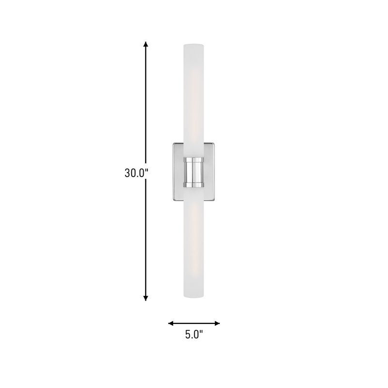 Keaton 2 - Light Vanity Light, Chrome, 60 W, 30" H x 5" W x 3.63" D