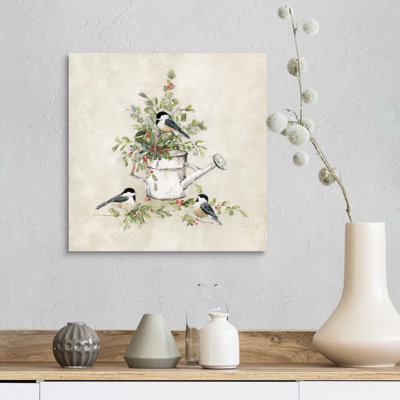 Winter Garden Gathering I - peinture sur toile tendue