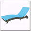 Chaise longue en osier avec design en forme de S profilé, coussin et inclinaison à 5 positions