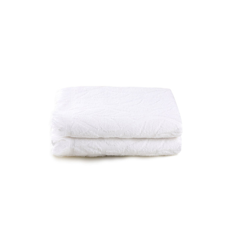 Luxury Bath Towel Set (2 Pieces), 100% Cotton, 29.5 x 59.1 inches | Soft and Absorbent, 12 oz/sq yd | Machine Washable at 104°F | Elegant White Color | Ideal for Home Spa, Bathroom, and Everyday Use