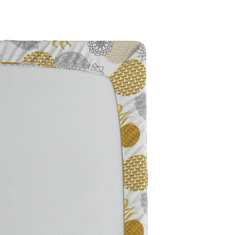 Microfiber Floral Fitted Sheet, Twin Fitted Sheet