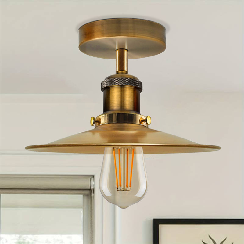 Brenna Flush Mount, Yellow Brass