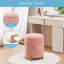 Repose-pieds rond en velours avec rangement-1155115921