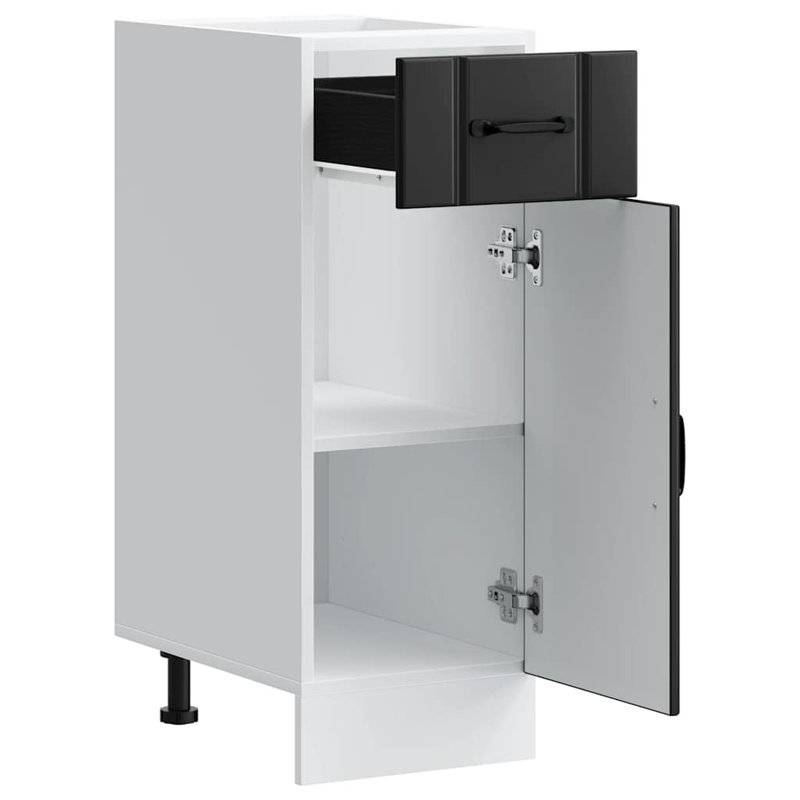 Kitchen Base Cabinet Lucca Engineered Wood, Black