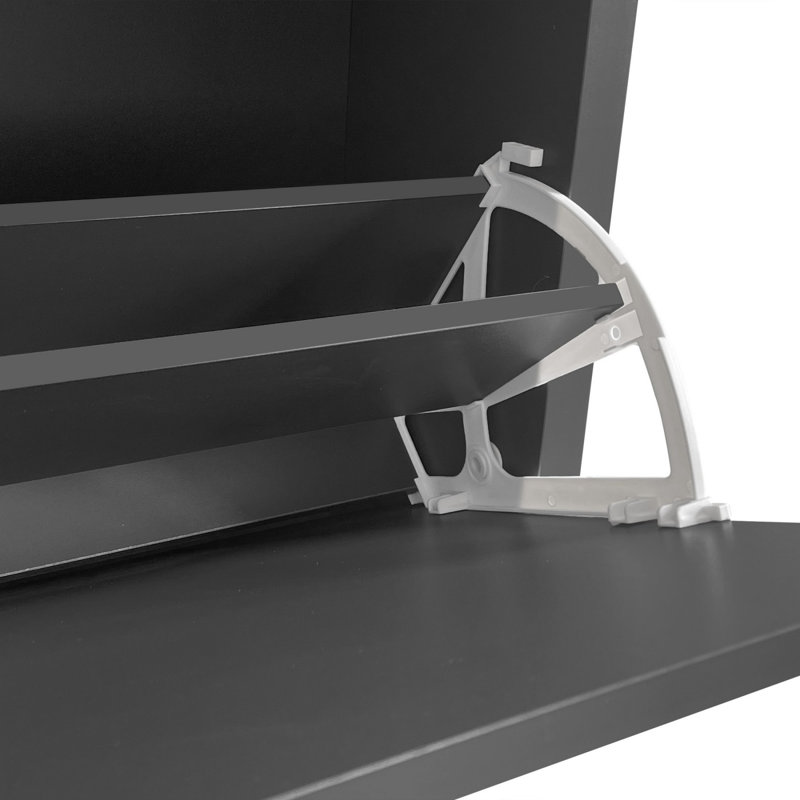 Slim Tipping Bucket Shoe Cabinet Set with 4 Flip Drawers