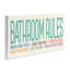 «Bathroom Rules», art texturé
