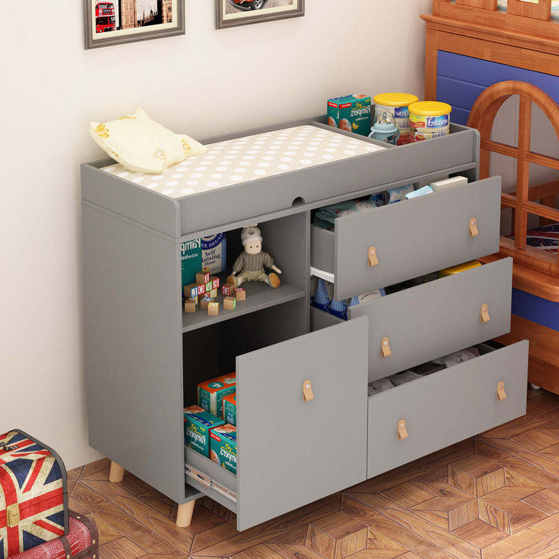 Commode à langer Kymani, Gris
