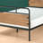 Parthenon Industrial Metal Bed Frame with Wood Detail Head and Foodbaord-36802950