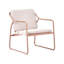 Garden Lounge Set with Table 4 Seater Cedernier Metal Light Beige