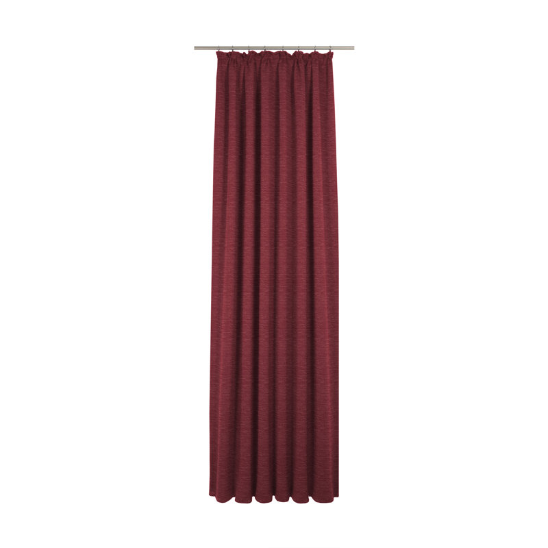 Breedlove Room Darkening Curtain Single Panel, Red, 225cm H x 270cm W