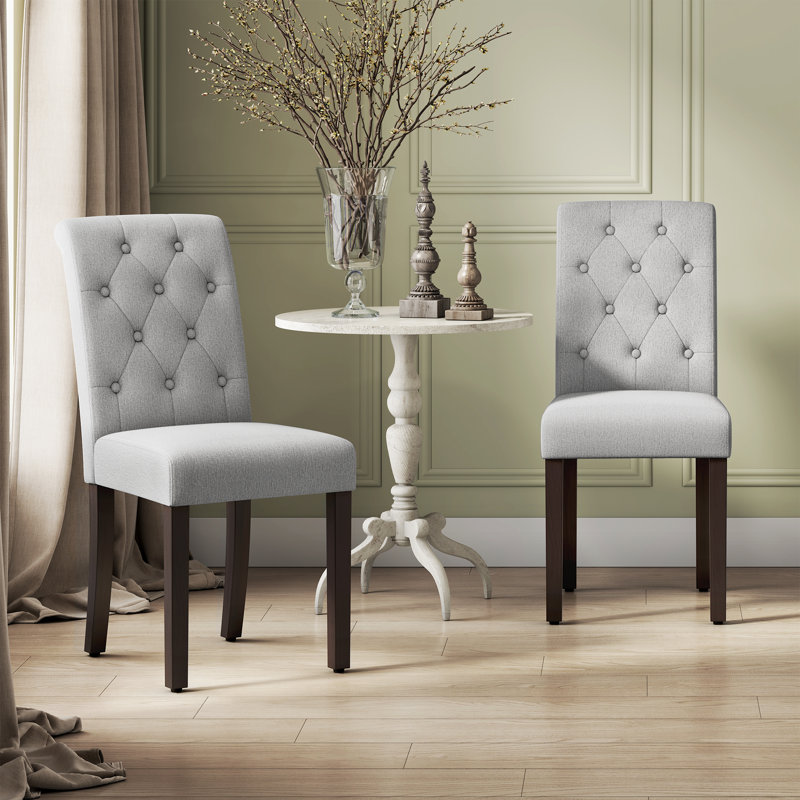 Swade Tufted Upholstered Wooden Dining Parsons Chairs