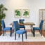 5 tables et chaises de salle à manger, conception en épingle à cheveux, bois d'ingénierie, salle à manger chic avec chaises rustiques et sièges spacieux