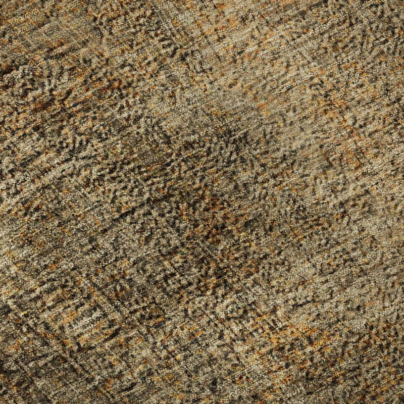 Tapis brun Cerrito AMF593 lavable à la machine de qualité supérieure, Rectangulaire 8 pi x 10 pi