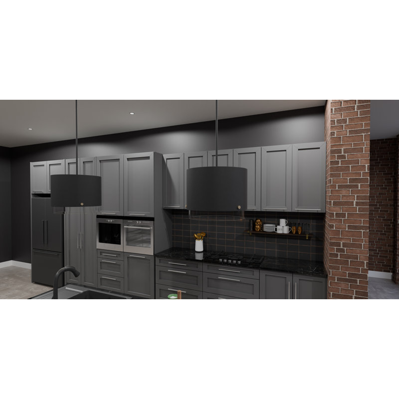 Moreauville 3-Light Matte Black Pendant Light