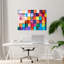 Superbe peinture murale en verre trempé 27,6 po x 39,4 po | 100% verre trempé, épaisseur: 0,16 pouce | Décoration élégante pour le salon ou le bureau, durable et facile à nettoyer, idée de cadeau parfaite