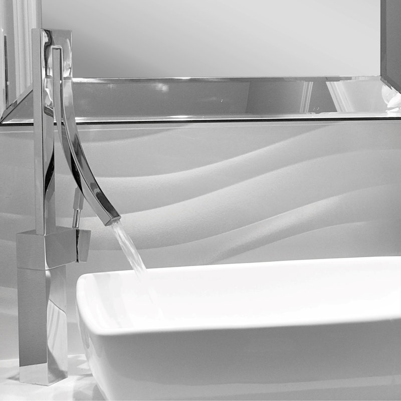 Stylish Vanessa Single-Handle 17 ½" Polished Chrome Bathroom Faucet, Chrome