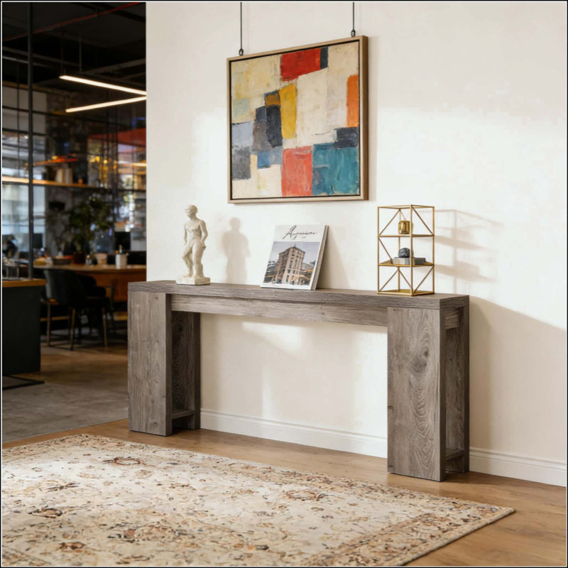 Wood Entryway Table,Console Table,Side Table, Gray