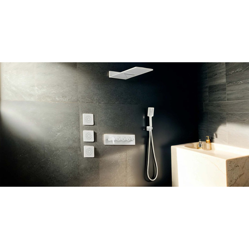 Système de douche, pomme de douche cascade avec douche à main