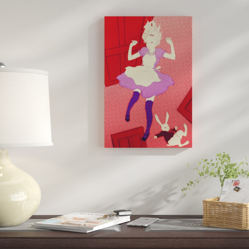 " Alice Falling " by Sai Tamiya, 40" H x 26" W x 1.25" D