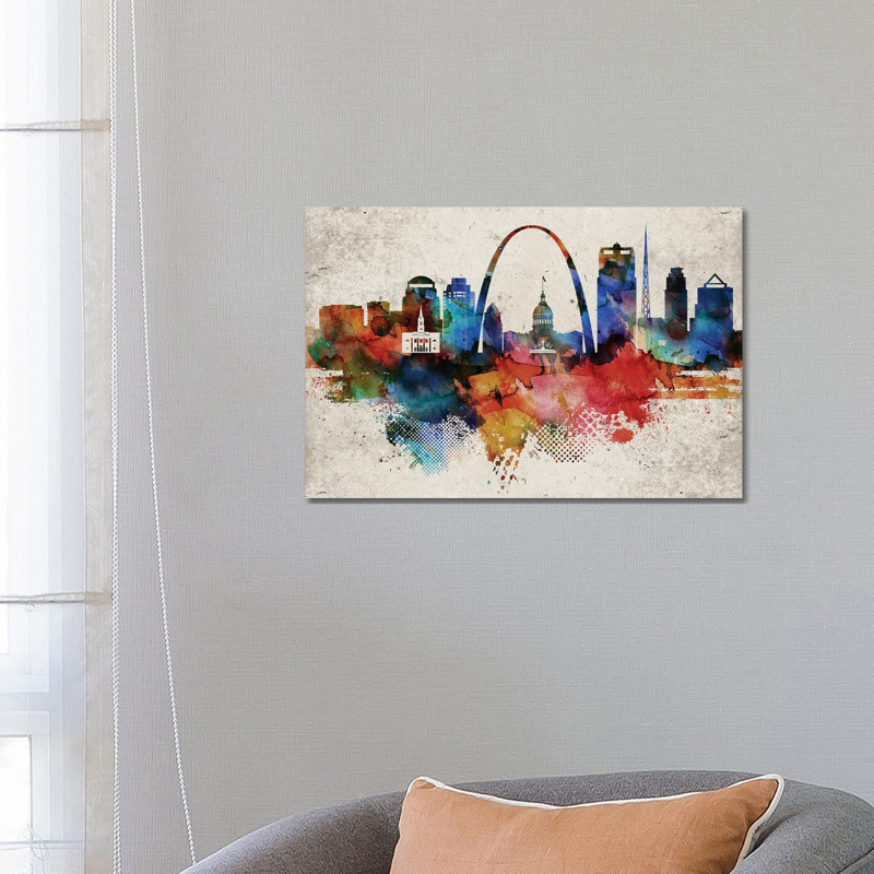 Saint Louis Abstract - Wrapped Canvas Painting, 66.04 cm H x 45.72 cm W