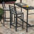 Outdoor Patio Bar Set, Rectangular Bar Tables, 3 Piece 2 Cushioned 41" Bar Stools, Table and Chairs Set for Poolside, Backyard, Porch