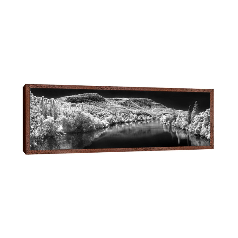 Snowy Norfolk 1 Piece Panoramic Wall Art on Canvas, 30.48 cm H x 91.44 cm W, Classic Wood Framed