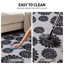 Tapis intérieur antidérapant lavable à la machine à motif floral anthracite-425988331-425988339