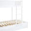 Lit superposé avec bureau et rangement en blanc