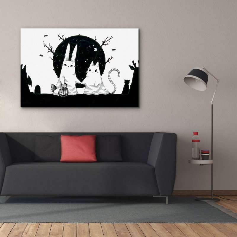«Sœurs fantômes» par Avery Multe, H 40 po x l 60 po x P 1,5 po