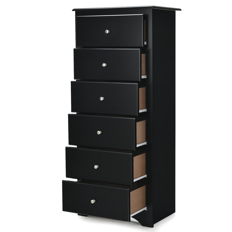 Allick 6 - Drawer Chest of Drawers, Black