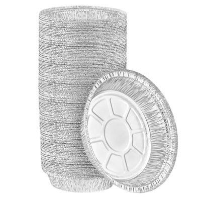 Wholesale 7" Disposable Aluminum Foil Round Pans / Silver