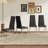 Modern Style Dining Chairs Set Of 4 In Black, Essential For Minimalist Homes.Meeting Family Dining Needs,PU Material Seat,Silver Metal Legs,Blending Into Various Home Environments-635963674-635963655